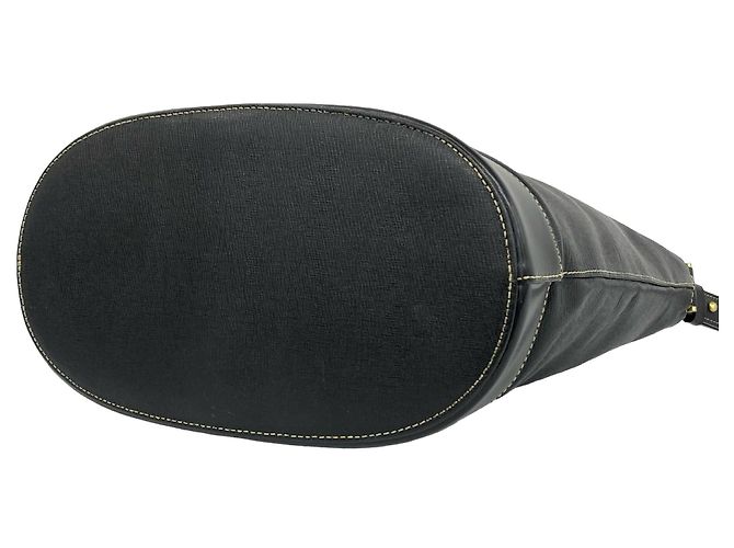 Borsa a secchiello Burberry in pelle di vitello nera - vista 7