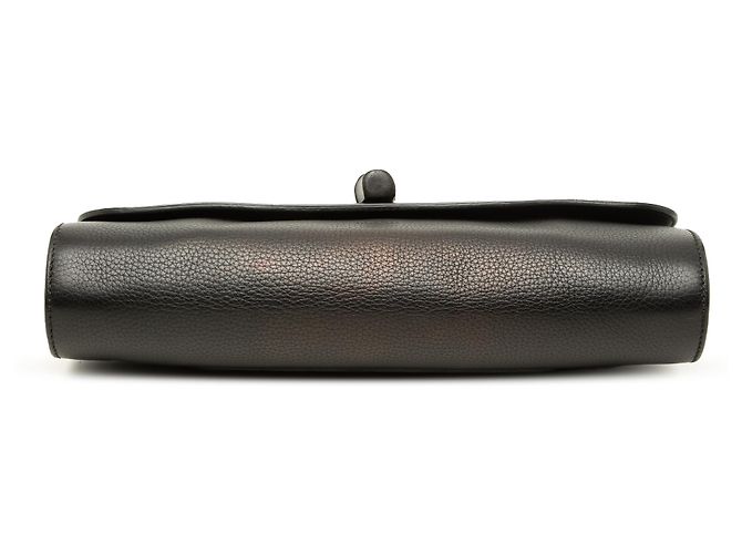 Bamboo Clutch Daily Gucci de piel de becerro negra con bambú - vista 3