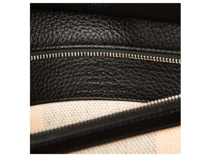 Bamboo Clutch Daily Gucci de piel de becerro negra con bambú - vista 5