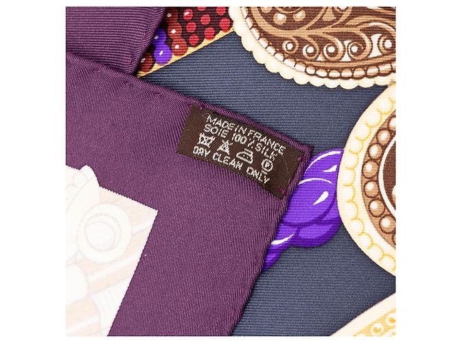 Hermès Purple Ceintures Et Liens Seidentuch 90 - Ansicht 3