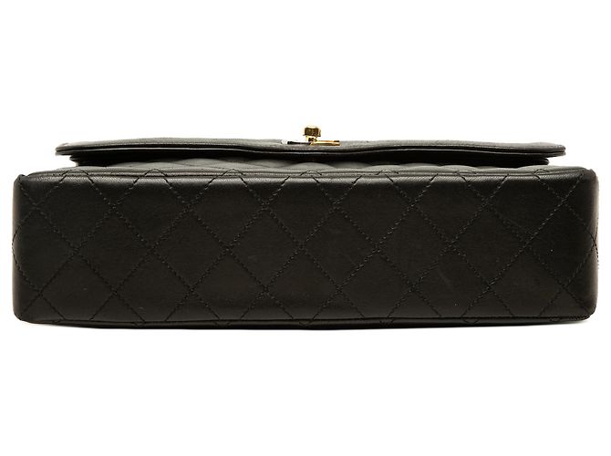 Chanel Black Limited Edition Paris Medium CC Quilted Lambskin Double Flap - Ansicht 3