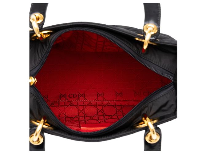 Dior Black Medium Nylon Cannage Lady Dior - Ansicht 4