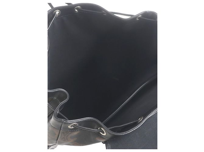 Céline Mochila Celine Large Triomphe de lona revestida marrón - vista 4