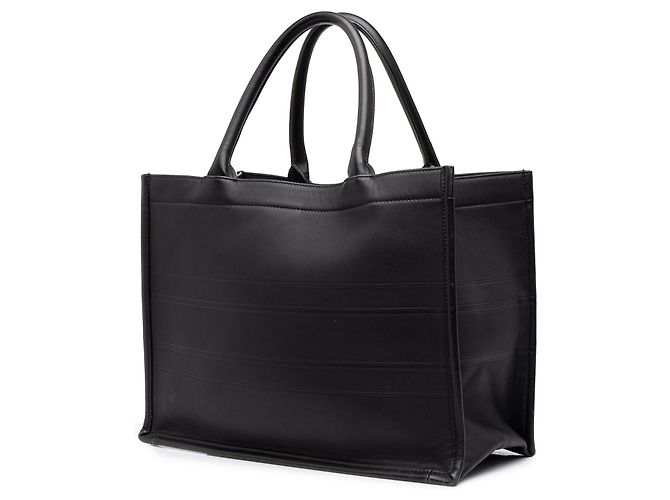 Dior Book Tote Medium in pelle goffrata nera - vista 2