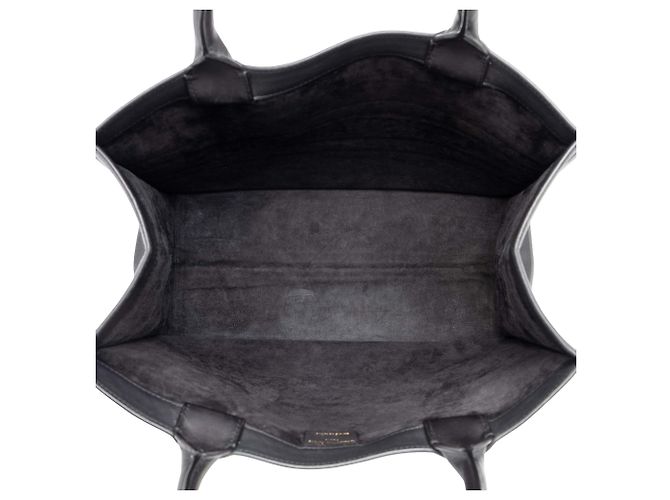 Dior Book Tote Medium in pelle goffrata nera - vista 4