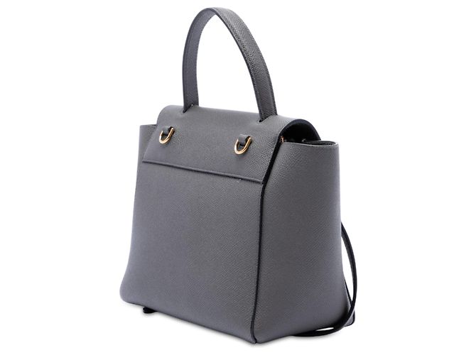Belt Bag Céline Celine Bolsa Cinto Nano em Pele de Bezerro Grão Cinza - vista 2