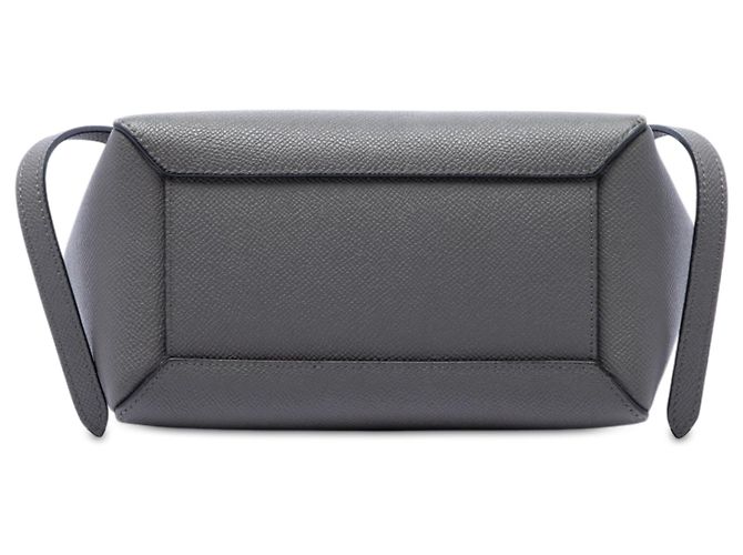 Belt Bag Céline Celine Bolsa Cinto Nano em Pele de Bezerro Grão Cinza - vista 3