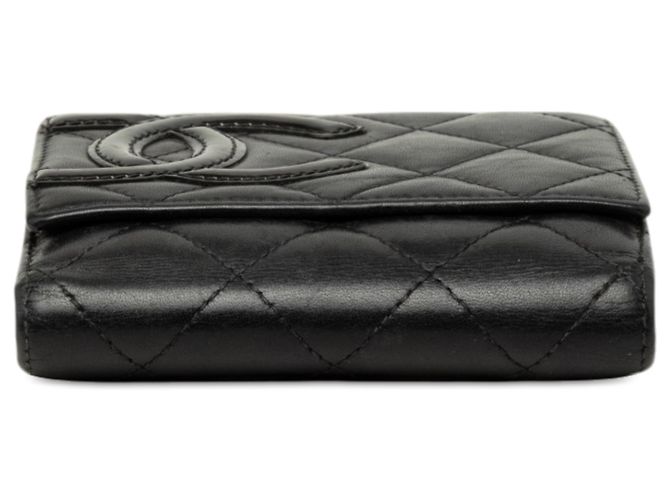 Chanel Black CC Quilted Lambskin Cambon Ligne Small Flap Wallet - Ansicht 3