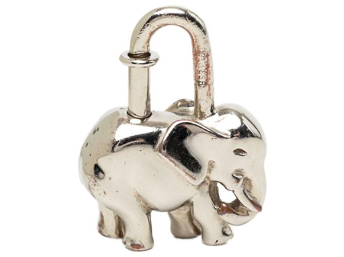 Charm Lucchetto Elefante Hermès placcato palladio argento - vista 4