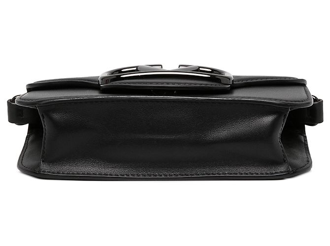Borsa Satchel VLogo Loco Valentino Piccola in Vitello Nero - vista 3
