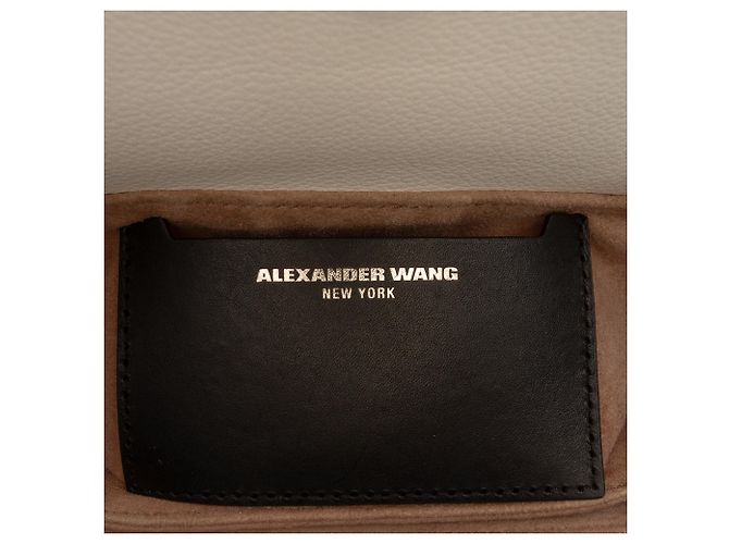 Alexander Wang Bolsa Tiracolo Hook em couro bicolor White Small - vista 5