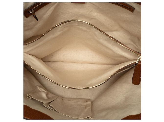 Bolso Tote Gucci Bella de lona GG beige - vista 4