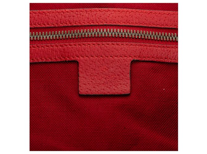 Borsa Tote Gucci Baiadera a righe in tela rossa - vista 5
