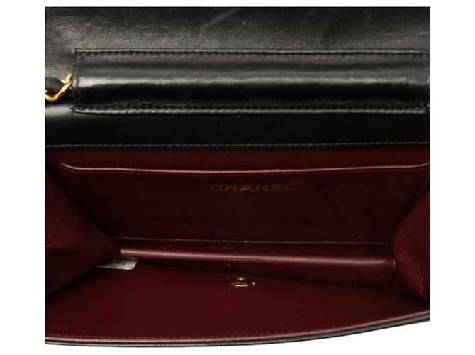 Chanel Black Mini CC Quilted Lambskin Full Flap - Ansicht 4