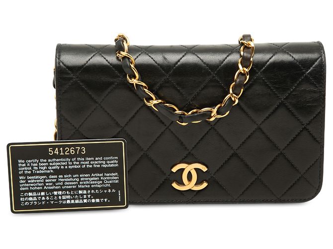 Chanel Black Mini CC Quilted Lambskin Full Flap - Ansicht 7