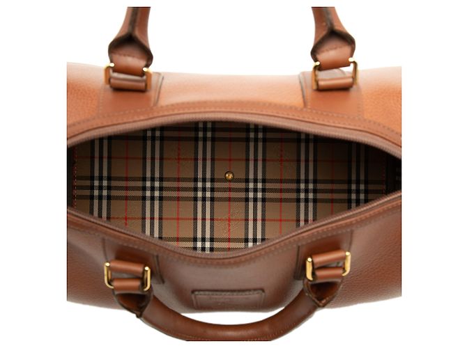 Bolso Boston Burberry de cuero marrón - vista 4
