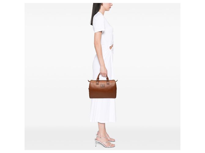 Bolso Boston Burberry de cuero marrón - vista 7