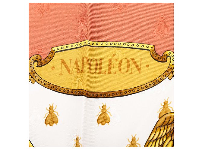 Foulard di seta Hermès Orange Napoleon 90 - vista 3