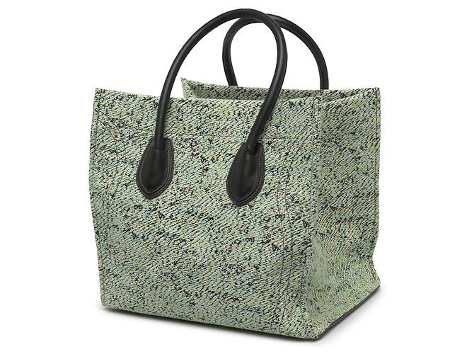 Céline Celine Green Medium Tweed Phantom Luggage Tote - vista 2