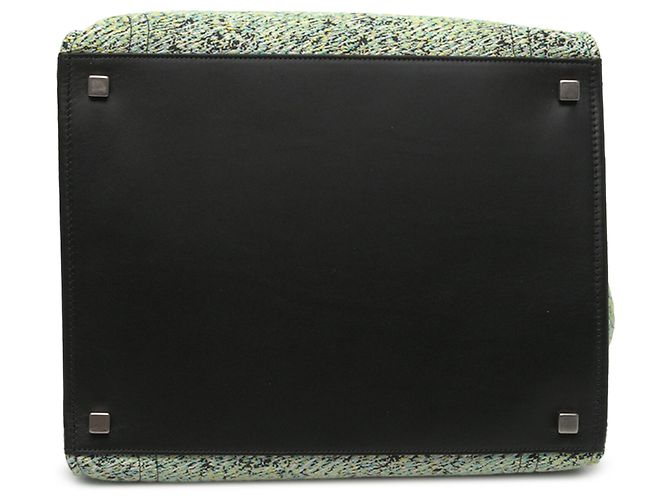 Céline Celine Green Medium Tweed Phantom Luggage Tote - vista 3
