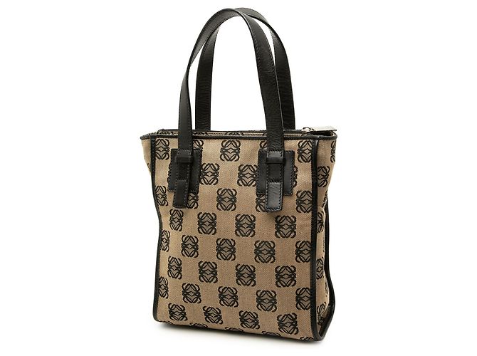Borsa in tela Anagram beige di LOEWE - vista 2