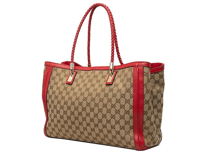 Gucci Bella Tote aus beigem GG Canvas - Ansicht 2
