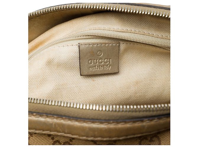 Borsa Satchel Gucci Beige GG Canvas Sukey - vista 5
