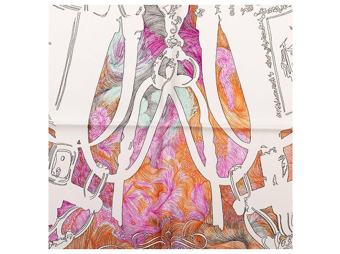 Foulard di seta Hermès Purple Brides de Gala Finesse 90 - vista 2