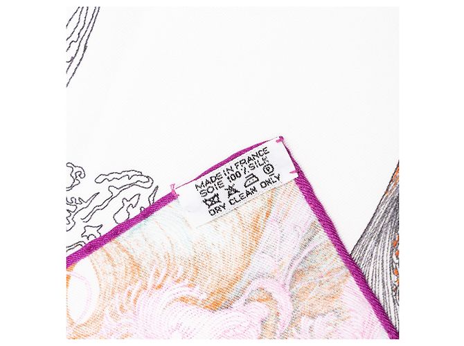 Foulard di seta Hermès Purple Brides de Gala Finesse 90 - vista 4