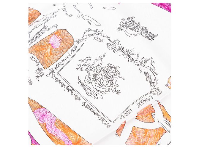 Foulard di seta Hermès Purple Brides de Gala Finesse 90 - vista 5