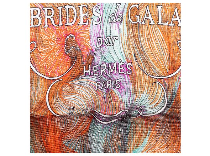 Foulard di seta Hermès Purple Brides de Gala Finesse 90 - vista 7
