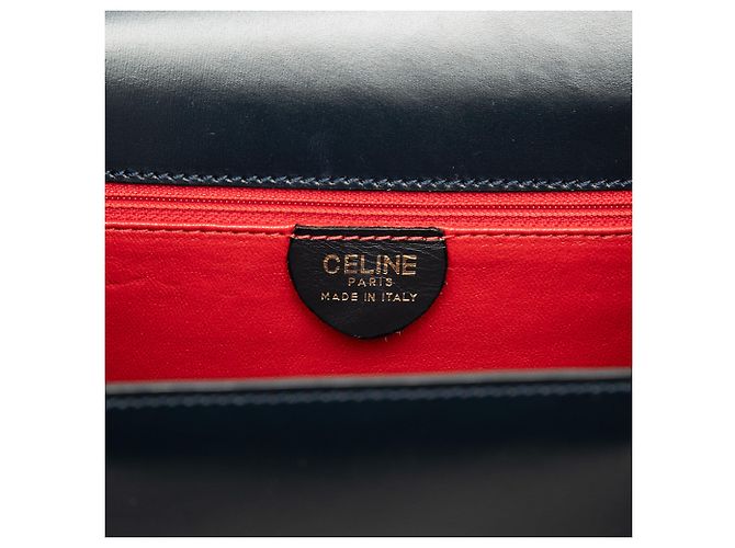 Céline Celine Starball Handtasche aus schwarzem glattem Kalbsleder - Ansicht 5