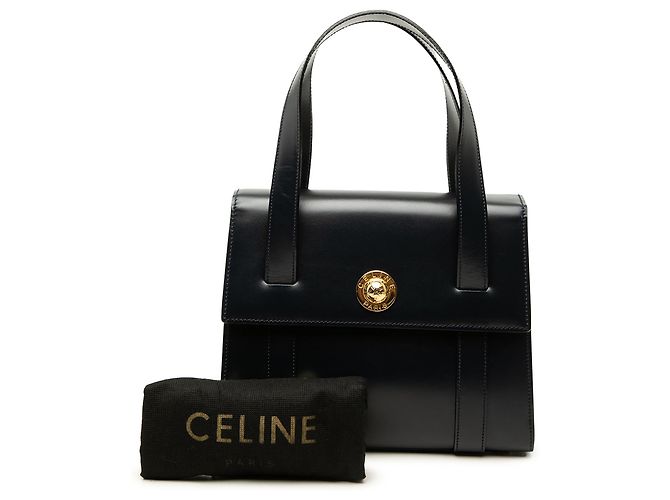 Céline Celine Starball Handtasche aus schwarzem glattem Kalbsleder - Ansicht 7