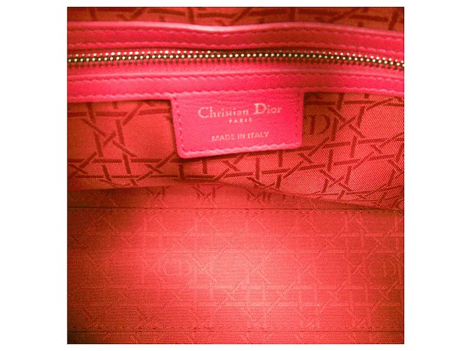 Dior Pink Large Lambskin Cannage Lady Dior - vista 4
