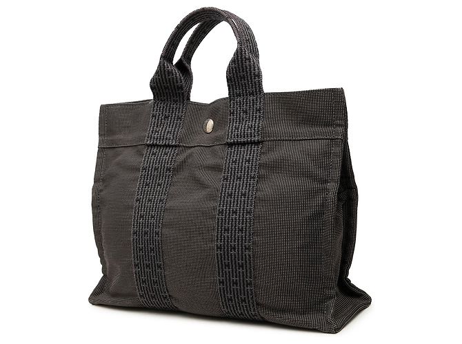 Hermès Gray Canvas Herline PM - Ansicht 2