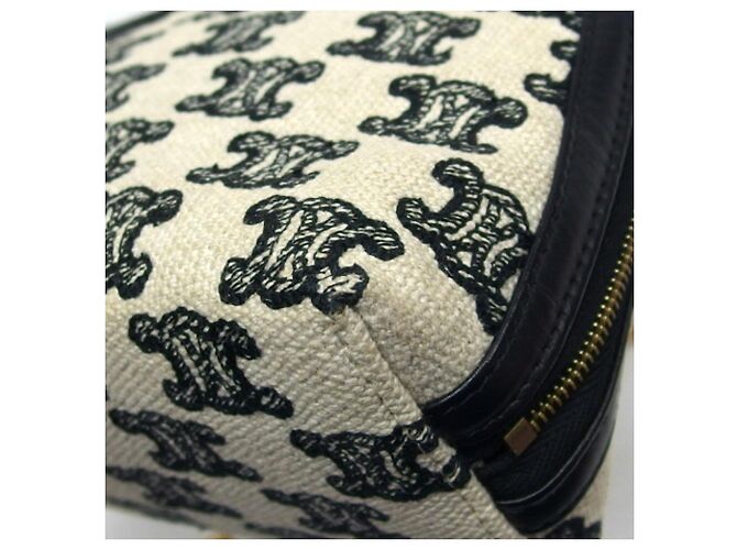 Céline Celine Triomphe All-Over Chain Clutch Bag - view 9