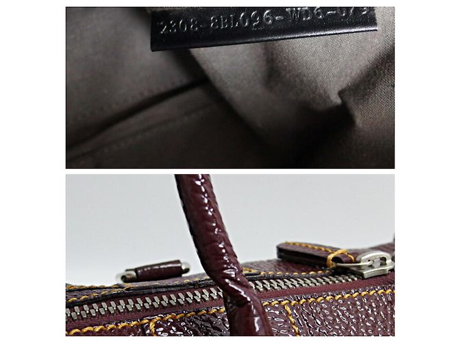 Bolso Tote Fendi B Mix Large en Bordeaux - vista 6