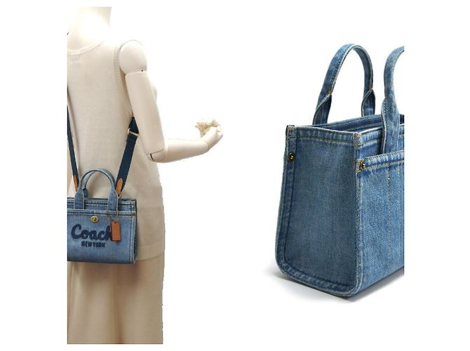Coach Cargo Tote 20 - Denim Blue - vue 3