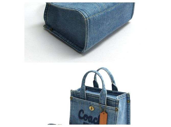 Coach Cargo Tote 20 - Denim Blue - vue 4