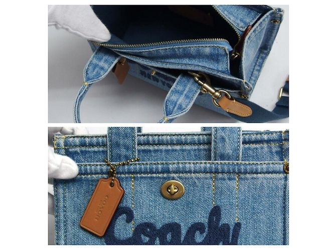Coach Cargo Tote 20 - Denim Blue - vue 5