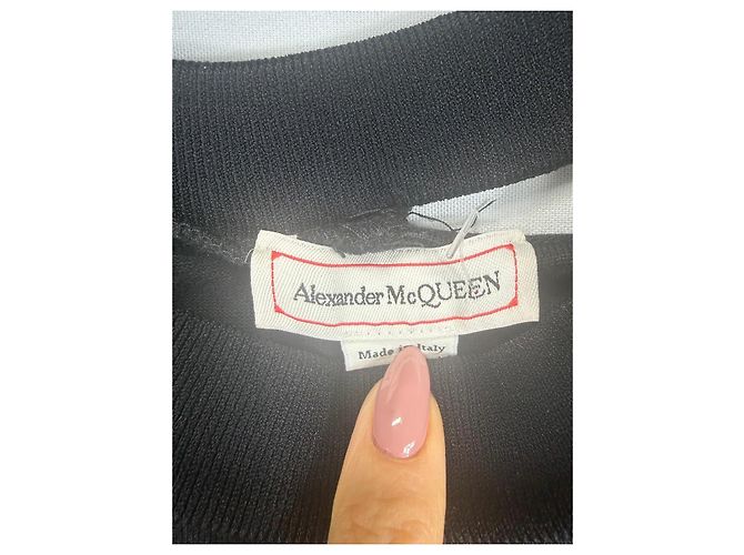 Camiseta de algodón negra Alexander McQueen con estampado de luna roja - vista 2
