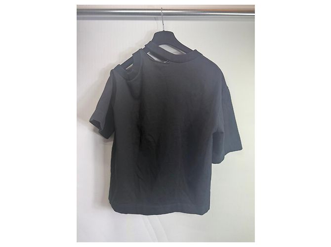 Camiseta de algodón negra Alexander McQueen con estampado de luna roja - vista 5