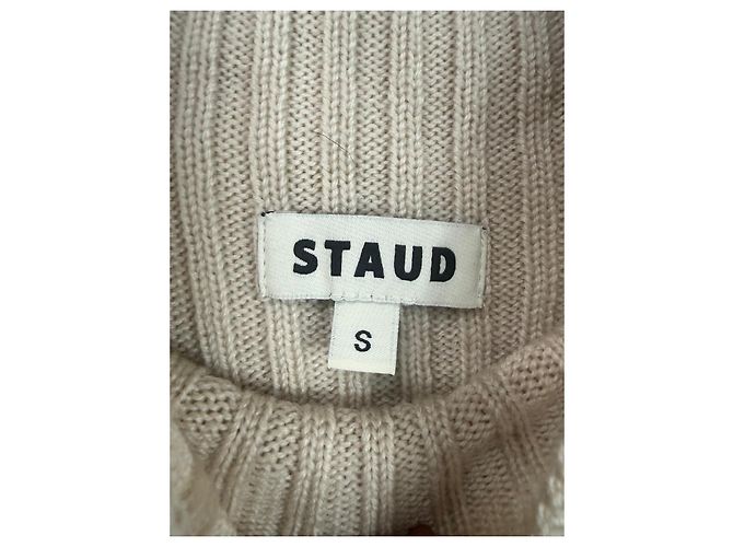Staud geripptes Strickkleid mit Spitzenbesatz - Ansicht 2