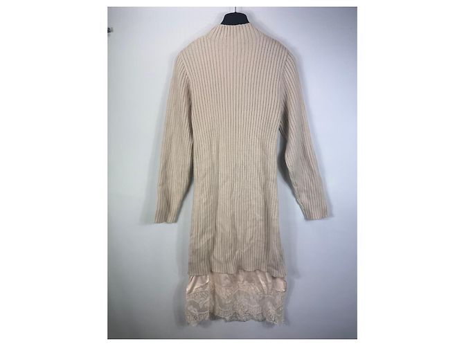 Staud geripptes Strickkleid mit Spitzenbesatz - Ansicht 4