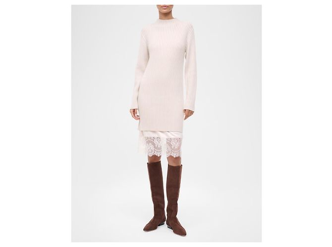 Staud geripptes Strickkleid mit Spitzenbesatz - Ansicht 5