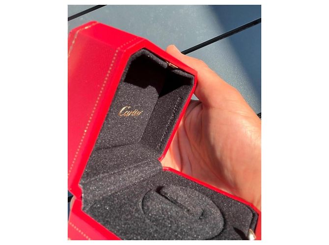 Cartier Ringbox aus rotem Leder mit Außenverpackung - Ansicht 4