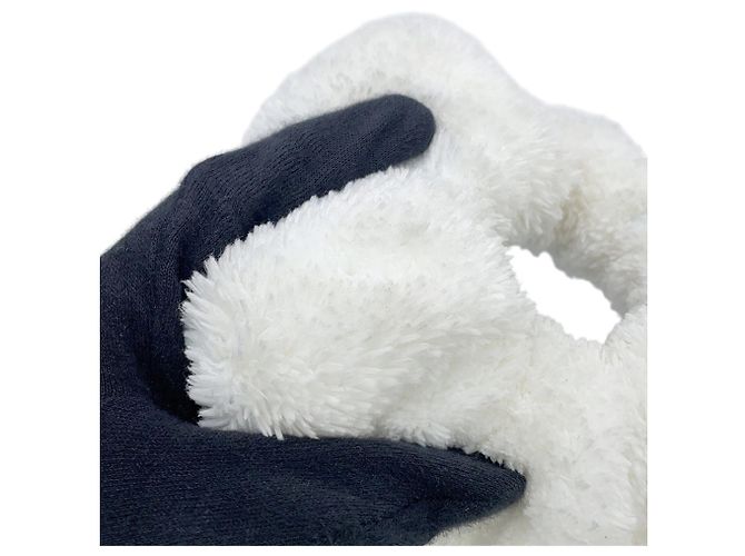 Scrunchie Prada in cotone terry con triangolo - vista 5
