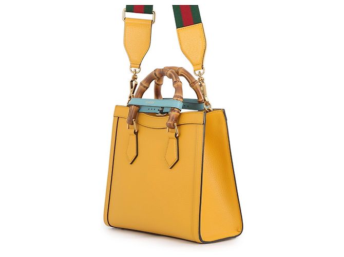 Borsa a mano Gucci Diana Small Tote in pelle e bambù - vista 2