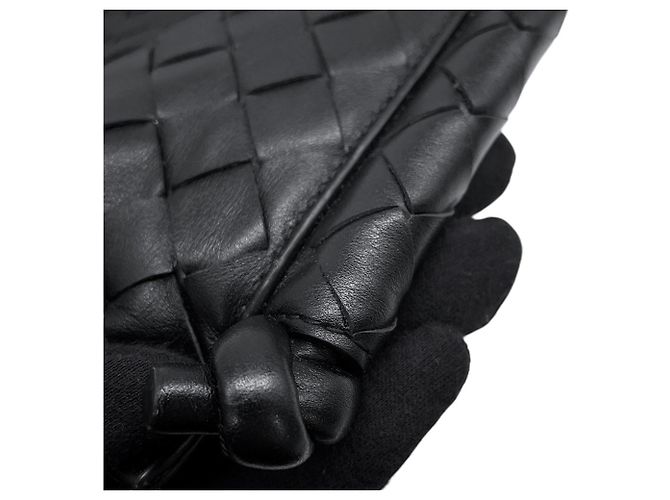 Borsa a tracolla Bottega Veneta in pelle nera - vista 6