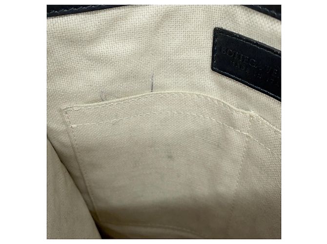 Borsa a tracolla Bottega Veneta in pelle nera - vista 8